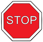 Grafik: Rotes Stopp-Schild